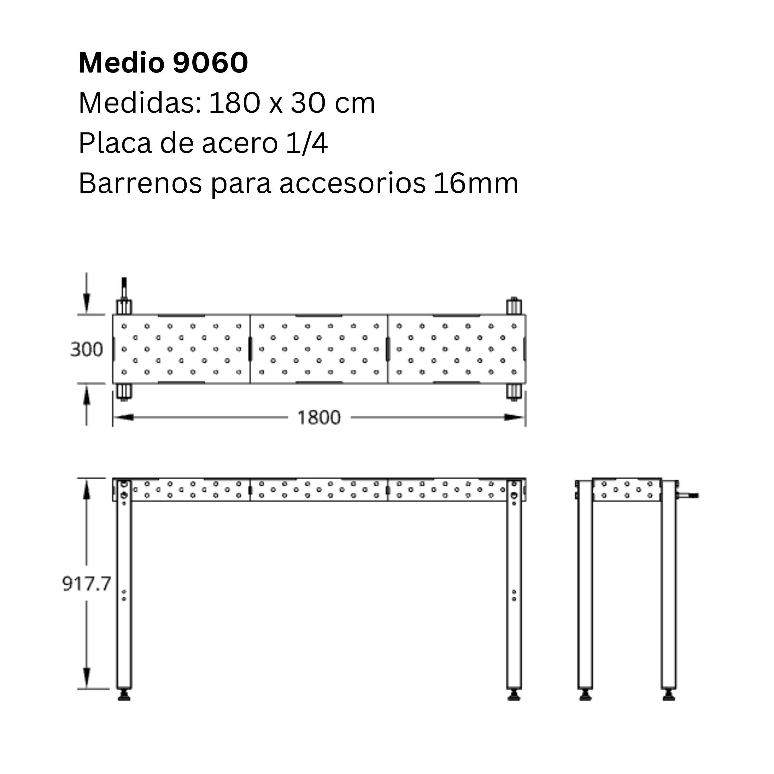 Mesa para soldar: 90cm x 60cm
